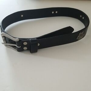 Athentic Indian Motorcycle Black Leather Belt - Men's - New